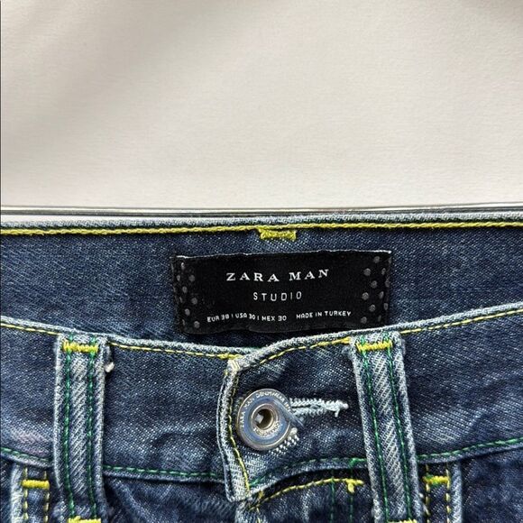 Zara Studio Men's Blue Jeans - Picture 3 of 8